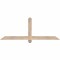 Ekena Millwork Eugene Smooth Timber Gable Bracket, Douglas Fir, 60"W x 22"H x 3 1/2"D x 3 1/2"F, 9/12 Pitch GBW060X22X0404EUG00SDF - alternate 1